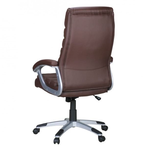 Office Chair Valencia Artificial Leather Brown Ergonomic With Headrest 39157 Amstyle Valencia Buerostuhl Lederoptik Brau 5