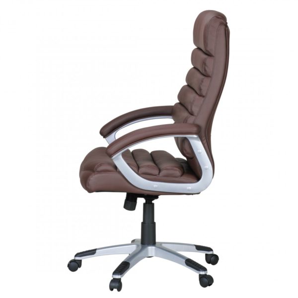 Office Chair Valencia Artificial Leather Brown Ergonomic With Headrest 39157 Amstyle Valencia Buerostuhl Lederoptik Brau 6