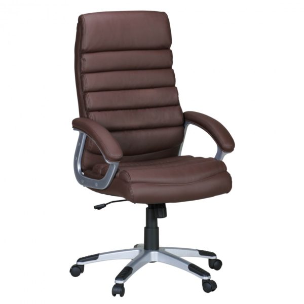 Office Chair Valencia Artificial Leather Brown Ergonomic With Headrest 39157 Amstyle Valencia Buerostuhl Lederoptik Brau 8