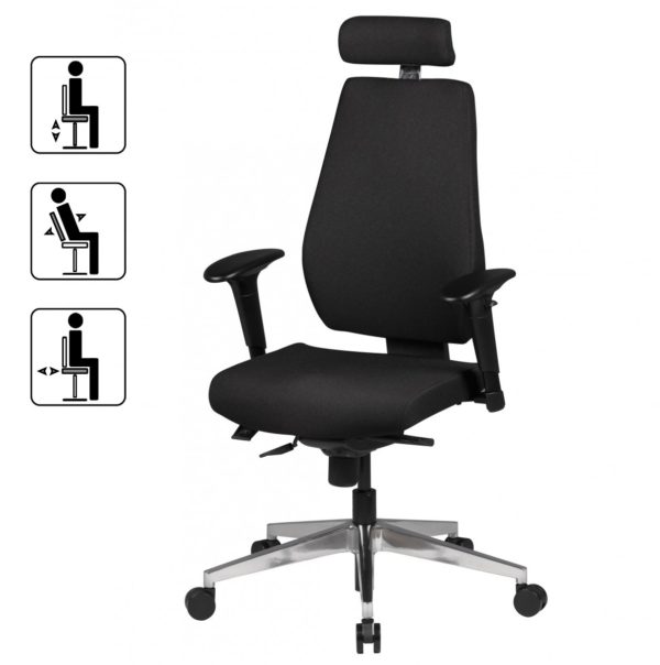 Desk Ergonomic Chair Darius Boss 40181 Amstyle Chefsessel Darius Stoffbezug Schwarz