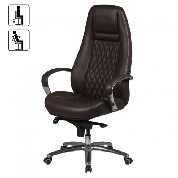 Desk Ergonomic Leather Chair Austin X-Xl 40240 Amstyle Chefsessel Austin Echtleder Braun D 2