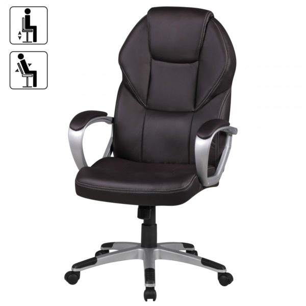 Boss Desk Ergonomic Chair Detroit Brown X-Xl Executive 40248 Amstyle Chefsessel Detroit Kunstleder Braun 2