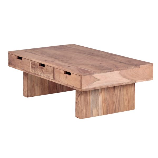 Coffee Table Solid Wood Acacia Design Living Room Table 110 X 60 Cm With 6 Drawers Country Style Wooden Table 40291 Wohnling Couchtisch Mumbai Massivholz Akaz 10