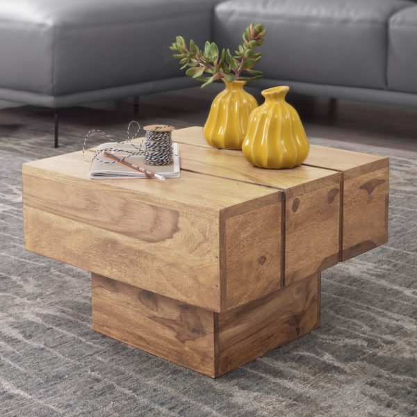 Table Hardwood Acacia Coffee Table 44 X 44 X 30 Cm Coffee Table Solid Wide Cube Square 40326 Wohnling Beistelltisch Sira Massivholz Akazie
