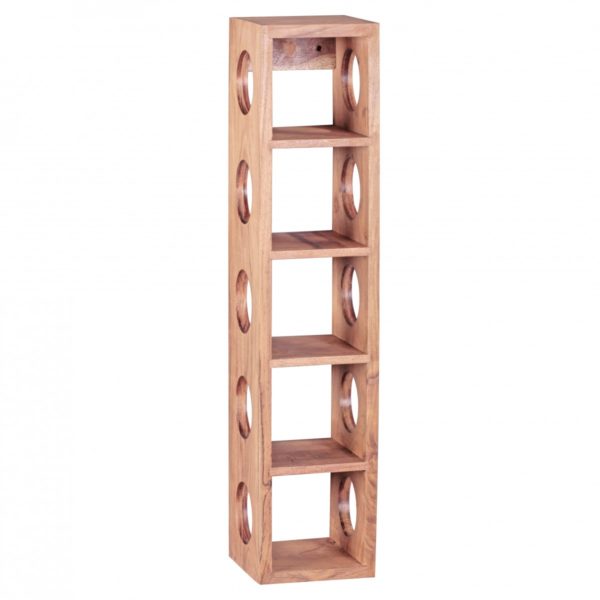 Wine Rack Solid Wood Acacia Bottle Shelf Wall Mount For 5 Bottles Wooden Shelf Contemporary Shelf With 70 Cm 40341 Wohnling Weinregal Wl1 768 Wl1 768 3