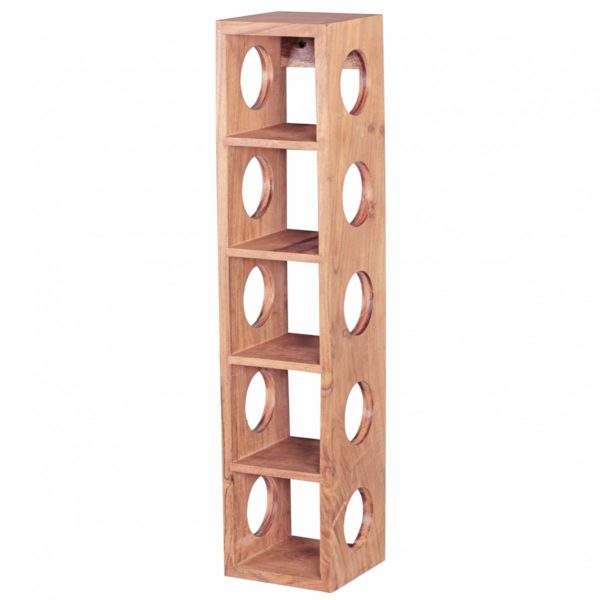 Wine Rack Solid Wood Acacia Bottle Shelf Wall Mount For 5 Bottles Wooden Shelf Contemporary Shelf With 70 Cm 40341 Wohnling Weinregal Wl1 768 Wl1 768 4