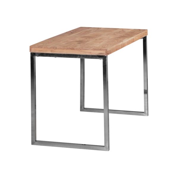 Desk Solid Wood Acacia Computer Table 120 X 60 Cm Laptop Table Cottage Console Table With Metal Legs 40411 Wohnling Schreibtisch Guna Massivholz Akazi 5