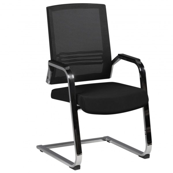 Cantilever Apollo A3 Meeting Chair Fabric Black Rocking Chair Xxl Chrome 120Kg Visitors Chair Design 40464 Amstyle Besucherstuhl Visitor Apollo A3 Spm1