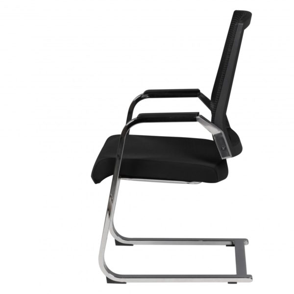 Cantilever Apollo A3 Meeting Chair Fabric Black Rocking Chair Xxl Chrome 120Kg Visitors Chair Design 40464 Amstyle Besucherstuhl Visitor Apollo A3 Spm 3