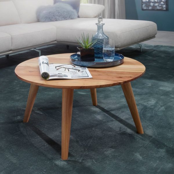 Coffee Table Solid Wood Acacia 40905 Wohnling Couchtisch Boha Massivholz Akazie