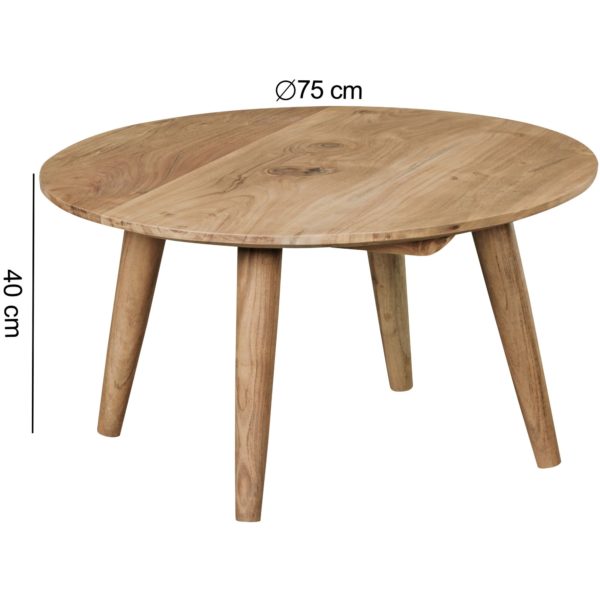 Coffee Table Solid Wood Acacia 40905 Wohnling Couchtisch Boha Massivholz Akazie 9
