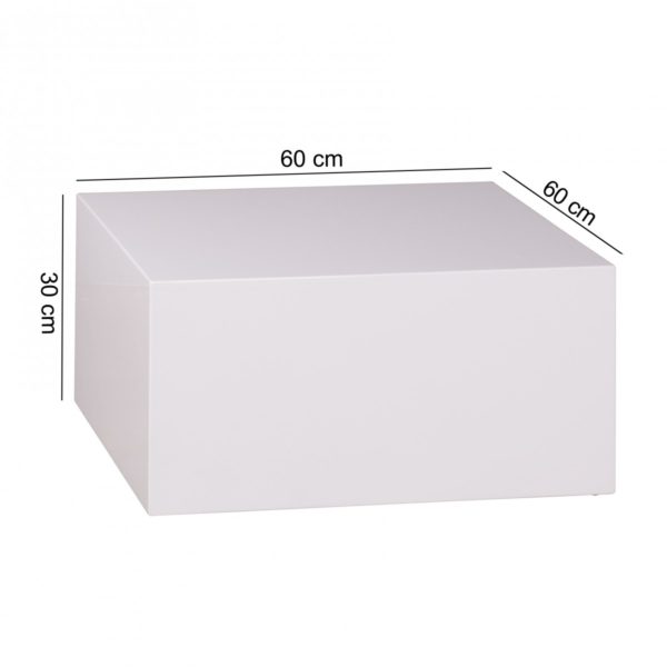 Coffee Table Monobloc Mdf Wooden Table White 60 Cm Wide Design Living Room Table Contemporary Side Table Square 40917 Wohnling Monobloc Couchtisch 60X60 Cm Wl1 8 2