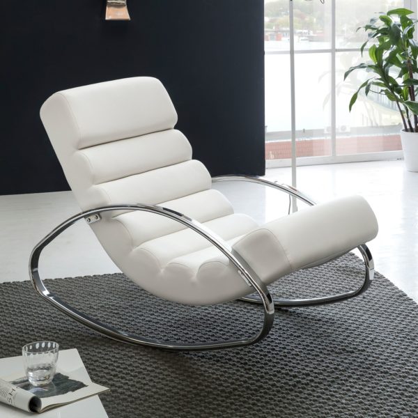 Relaxliege Sessel Fernsehsessel Farbe Weiß Relaxsessel Design Schaukelstuhl Wippstuhl Modern 40919 Wohnling Relaxliege Sessel Fernsehsessel Fa 1