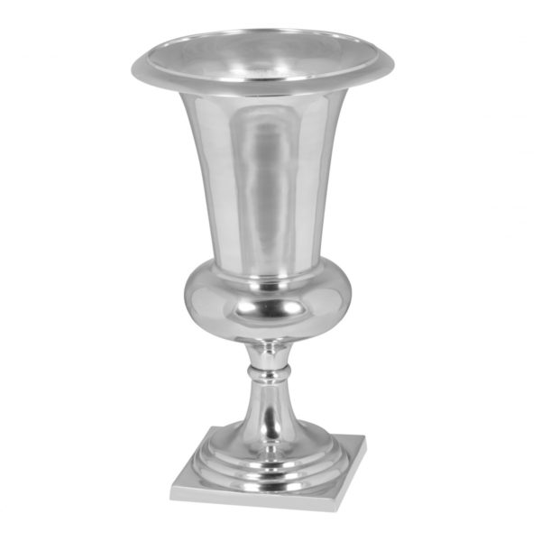 Vase 60 X 36 Cm Tall Cup Xxl Decorative Vase Goblet Aluminum Decoration Silver Planting Cup 41629 Wohnling Vase Pokal Wl1 878 Wl1 878 2