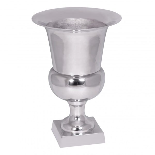 Vase 47 X 32 Cm Cup Xl Deco Vase Goblet Aluminum - Decoration Vase Silver Planting Cup 41674 Wohnling Deko Blumenvase Pokal Xl Wl1 923 Wl1