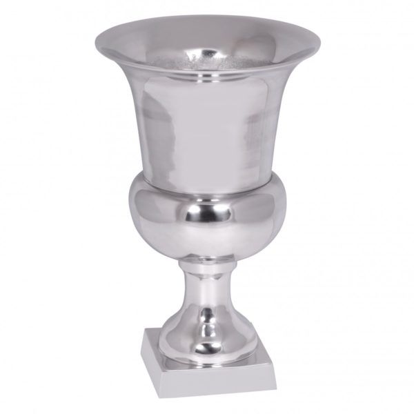 Vase 40 X 25 Cm In Size L Cup Deco Vase Goblet Aluminum - Decoration Vase Silver Planting Cup 41675 Wohnling Deko Blumenvase Pokal L Wl1 924 Wl1