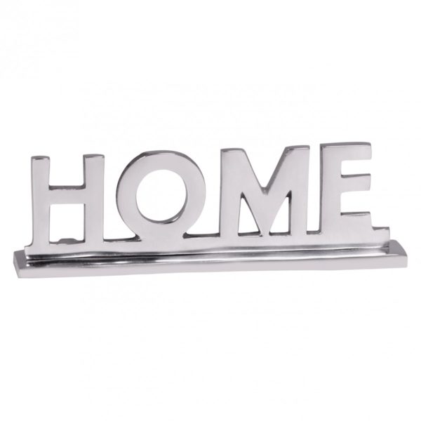 Home Deko Schriftzug Design Wohnzimmer Ess-Tisch- Dekoration Wohnung Alu Aluminium Wohndeko Silber 22 Cm 41681 Wohnling Deko Skulptur Home Wl1 930 Wl1 930