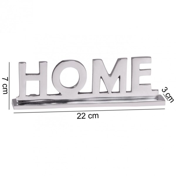 Home Deko Schriftzug Design Wohnzimmer Ess-Tisch- Dekoration Wohnung Alu Aluminium Wohndeko Silber 22 Cm 41681 Wohnling Deko Skulptur Home Wl1 930 Wl1 930 1