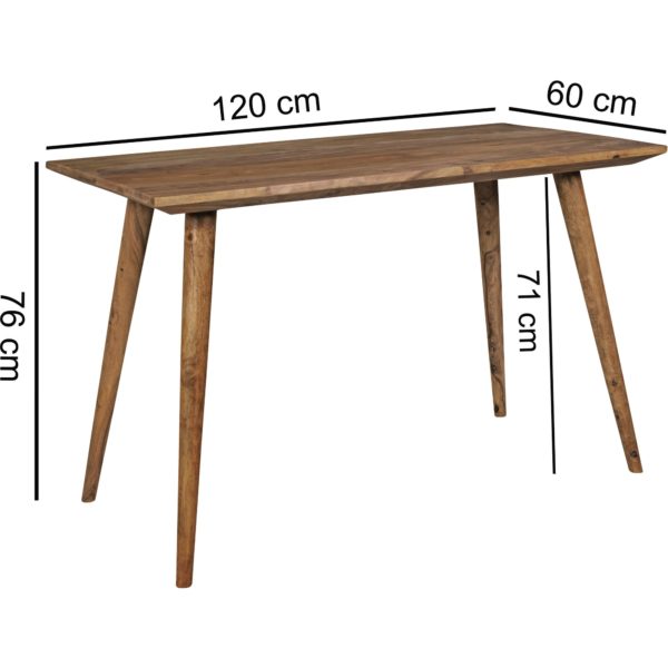 Dining Room Table Repa 120 X 60 X 76 Cm Sheesham Rustic Solid Wood 41905 Wohnling Esszimmertisch Repa 120 X 60 X 76 9