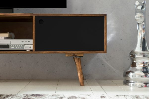 Tv Lowboard 140 Cm Solid Wood Sheesham Tv Unit / Cabinet Shelf Country Tv Board Sideboard With 2 Doors &Amp; 1 Door 41915 Wohnling Tv Lowboard Repa 140 Cm Massiv Hol 6