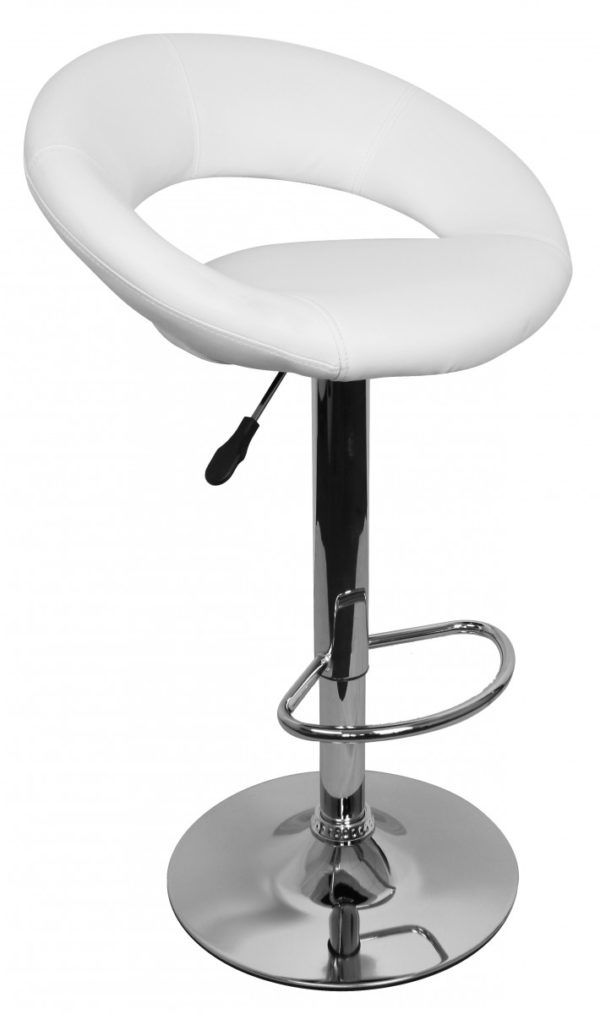 Изысканное Барное Кресло Crete Белое 42093 Amstyle Kreta Barhocker Leder Optik Tresenhoc