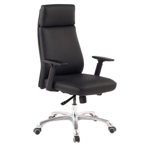 Office Chair Porto Genuine Leather Black Ergonomic With Headrest 42835 Amstyle Buerostuhl Porto Bezug Echt Leder Sch