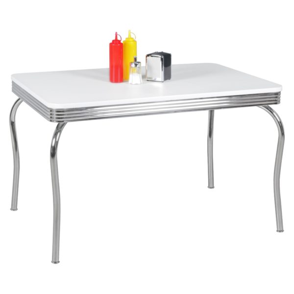 Dining Table Elvis 120 Cm Diners Mdf Wood And Aluminum Dining Table Design Kitchen Table Retro Usa Bistro Table 43462 Wohnling Esstisch Elivs 120 Cm American Diner