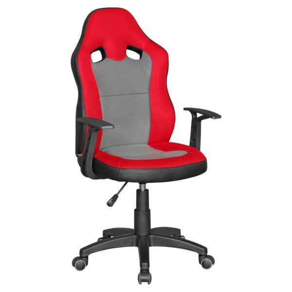 Children'S Ergonomic Desk Chair Speedy 43596 Amstyle Schreibtischstuhl Speedy Rot Grau Spm