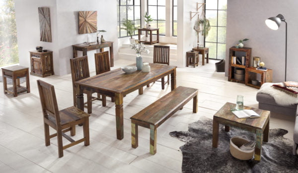 Dining Table Kalkutta 180 X 90 X 76 Cm Mango Shabby Chic Solid Wood 43650 Wohnling Esszimmertisch Dehli 180X90X76Cm W 3