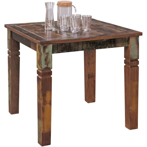 Dining Table Kalkutta 80 X 80 X 76 Cm Mango Shabby Chic Solid Wood 43653 Wohnling Esszimmertisch Delhi 80X80X76Cm Wl 2