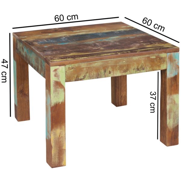 Table Kalkutta 60 X 60 Cm Recycling Vintage Solid Wood Living Room Table Design Side Table Country House Sofas 43660 Wohnling Couchtisch Dehli 60X60X47Cm Wl5 06 1