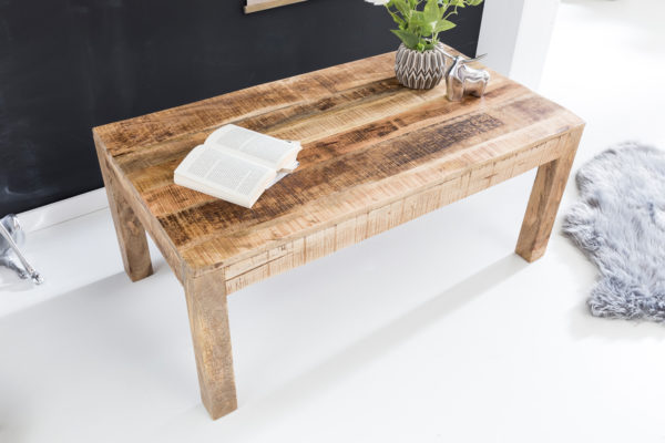 Table Rustica 110 X 60 X 47 Cm Massive Wood Mango Natur 43700 Wohnling Couchtisch Rustica 110X60X47Cm Wl5 5