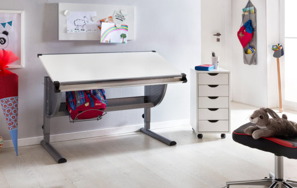 Design Children'S Maxi Wood 120 X 60 Cm Gray / White 44400 Wohnling Design Kinderschreibtisch Maxi Hol 8