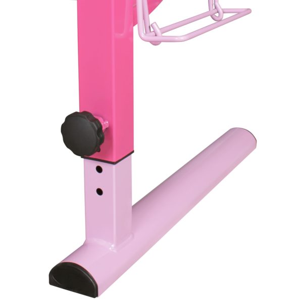 Design Children'S Desk Moritz Wood 120 X 60 Cm Pink / White Height-Adjustable 44402 Wohnling Design Kinderschreibtisch Moritz H 6