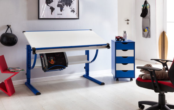 Design Children'S Moritz Wood 120 X 60 Cm Blue / White 44404 Wohnling Design Kinderschreibtisch Moritz H 8