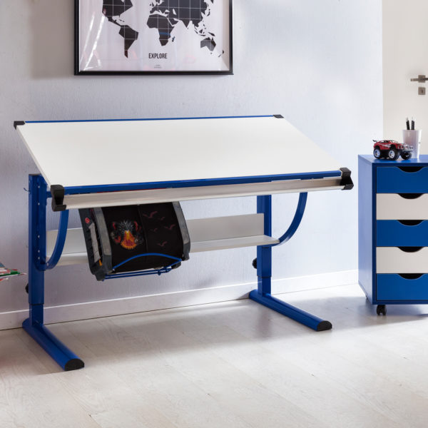 Design Children'S Moritz Wood 120 X 60 Cm Blue / White 44404 Wohnling Design Kinderschreibtisch Moritz 10