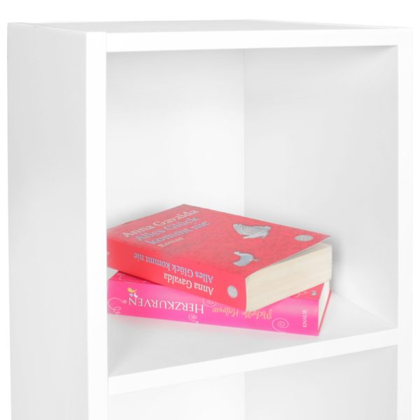 Shelf Klara White For Books 2 Compartments Mdf Wood 44715 Wohnling Standregal Klara Weiss 4