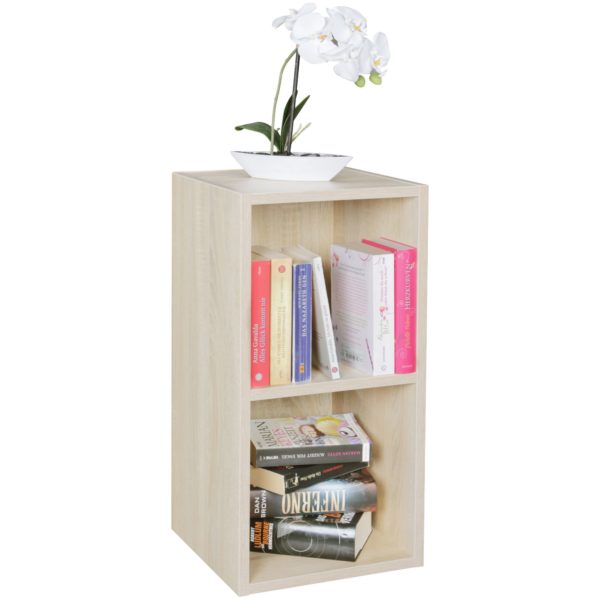 Shelf Klara Sonoma For Books 2 Compartments Mdf Wood 44716 Wohnling Standregal Klara Sonoma