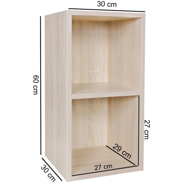 Shelf Klara Sonoma For Books 2 Compartments Mdf Wood 44716 Wohnling Standregal Klara Sonoma 5
