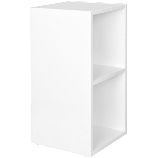 Floor Standing Shelf Wl5.178 Wood 30X60X30 Cm Modern White Black Shelf Small 44718 Wohnling Standregal Klara Vorne Weiss Rueck 2