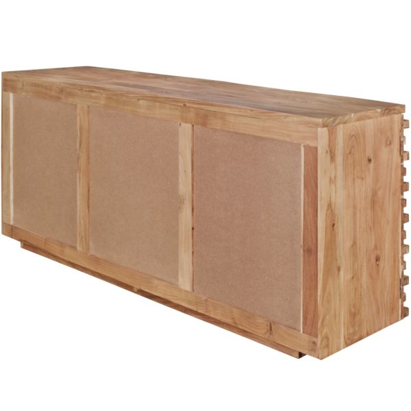Sideboard Kada 160 X 75 X 43 Cm Massiv-Holz Akazie Natur Baumkante Anrichte 44753 Wohnling Sideboard Akazie 160X45X75 Cm 3