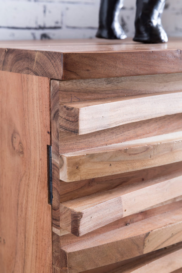 Sideboard Kada 160 X 75 X 43 Cm Massiv-Holz Akazie Natur Baumkante Anrichte 44753 Wohnling Sideboard Kada 160 X 75 X 43 Cm Ma 4