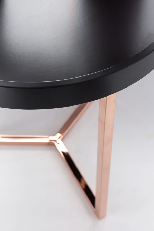 Design Side Table Black / Copper Ø 40 Cm Tablett Wood Metal 44898 Wohnling Design Beistelltisch Schwarz Kup 7