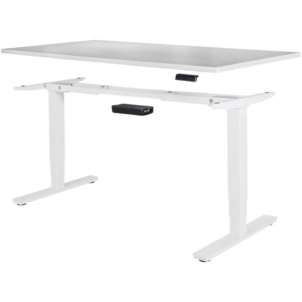 Electrically Height-Adjustable Table White With 2 Powerful Motors (Up To 120Kg) And Memory Function 45397 Amstyle Elektrisch Hoehenverstellbares Ti 4