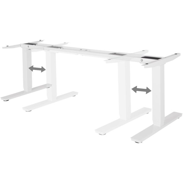 Electrically Height-Adjustable Table White With 2 Powerful Motors (Up To 120Kg) And Memory Function 45397 Amstyle Elektrisch Hoehenverstellbares Ti 6