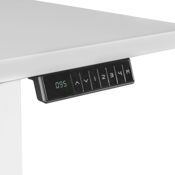 Electrically Height-Adjustable Table White With 2 Powerful Motors (Up To 120Kg) And Memory Function 45397 Amstyle Elektrisch Hoehenverstellbares Ti 8