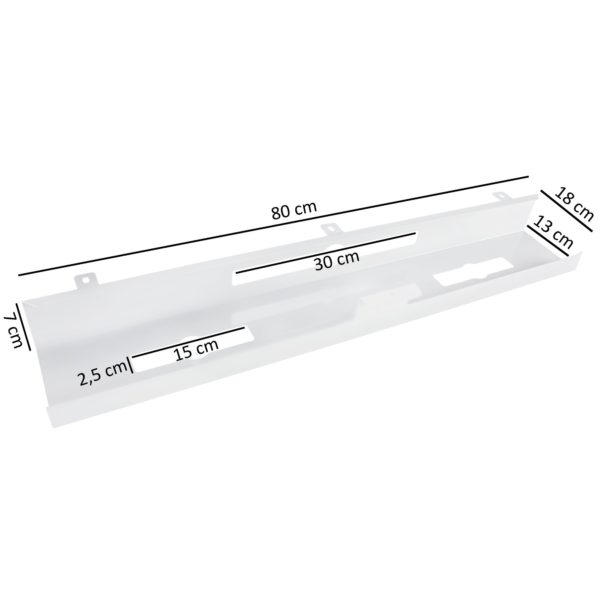 Cable Duct Desk 80X7X13 Cm Wide Under Table Cable Guide White 45400 Amstyle Kabelkanal 80 Cm Weiss 2