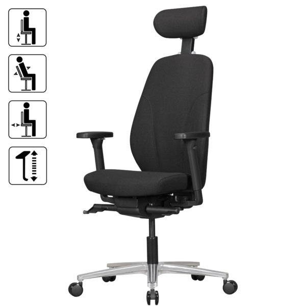 Ergonomic Desk Chair Oskar 45828 Amstyle Buerostuhl Oskar Mit Stoff Bezug Un 2