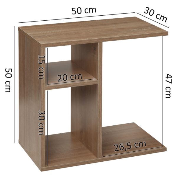 Side Table Milo 50X50X30 Cm Wood Sonoma Design Side Table Sofa 45972 Wohnling Beistelltisch 50X30X50 Cm Sonoma W 3