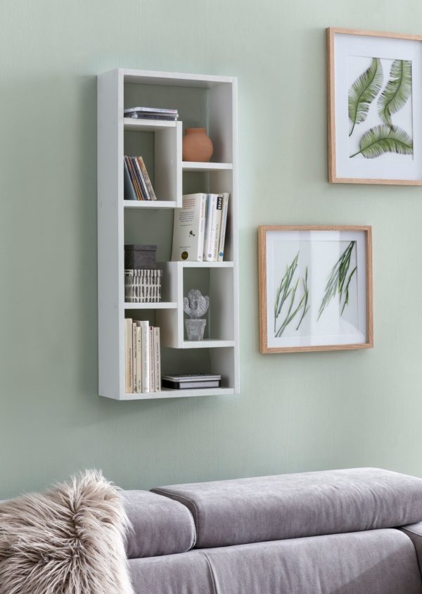 Wall Shelf Rosalie White 36X90X13,5 Cm Wood Design Hanging Shelf Modern 46046 Wohnling Wandregal Rosalie Haengeregal Weis 2